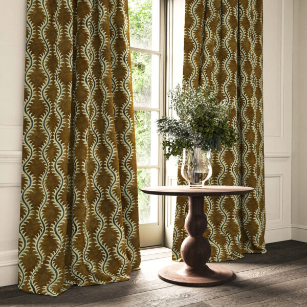 Helter Skelter Fabric - Umber from