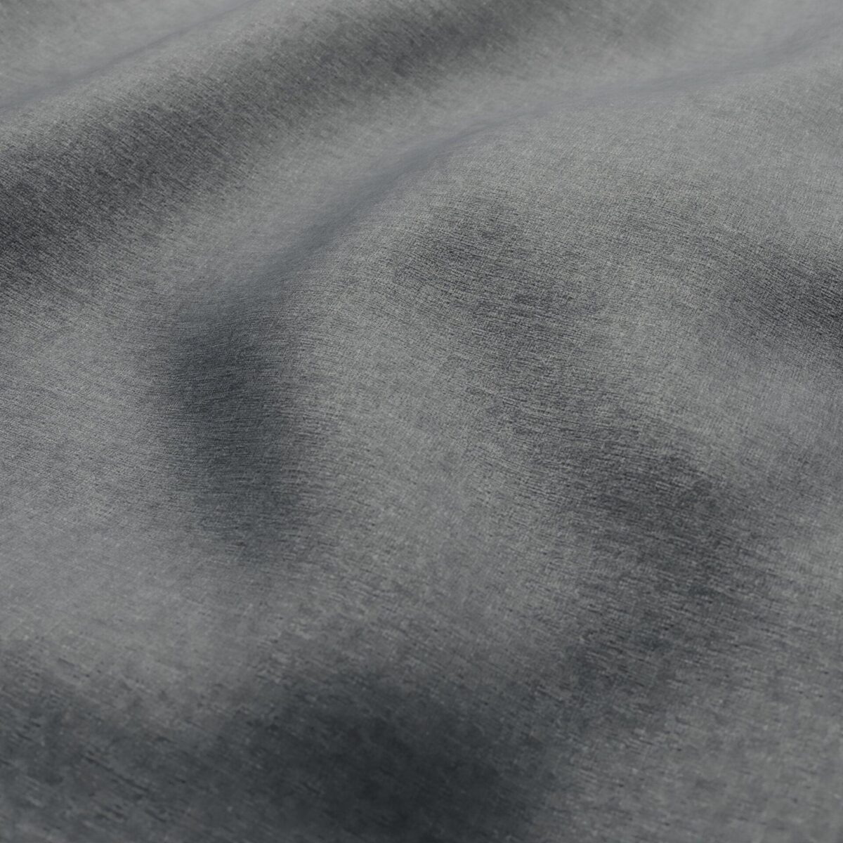 Fiora II Fabric - Grey by black-grey plain velvet-chenille fabric from Wemyss