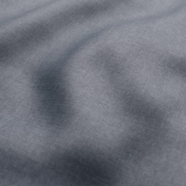 Fiora II Fabric - Storm by black-grey plain velvet-chenille fabric from Wemyss