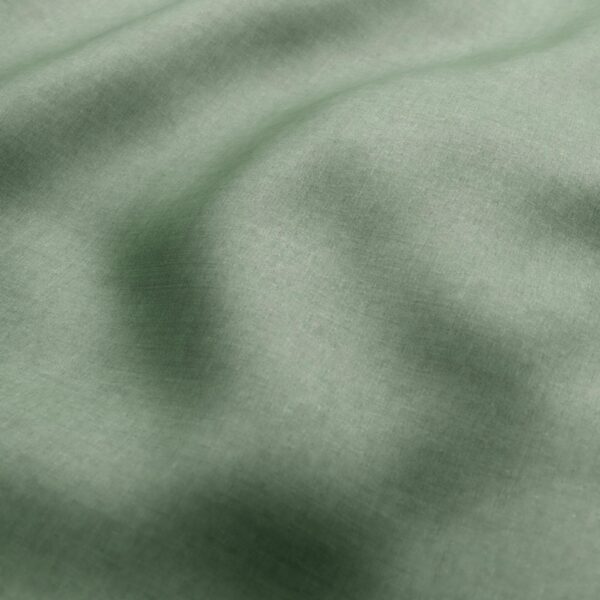 Fiora II Fabric - Willow by green plain velvet-chenille fabric from Wemyss