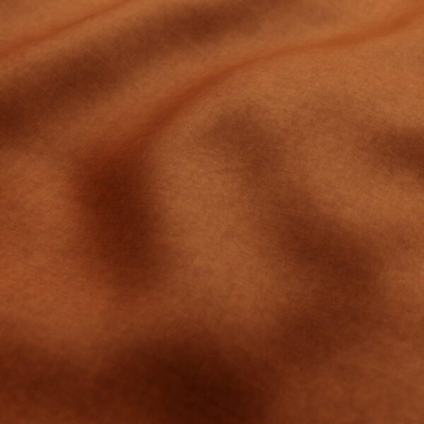 Fiora II Fabric - Burnt Orange by orange plain velvet-chenille fabric from Wemyss
