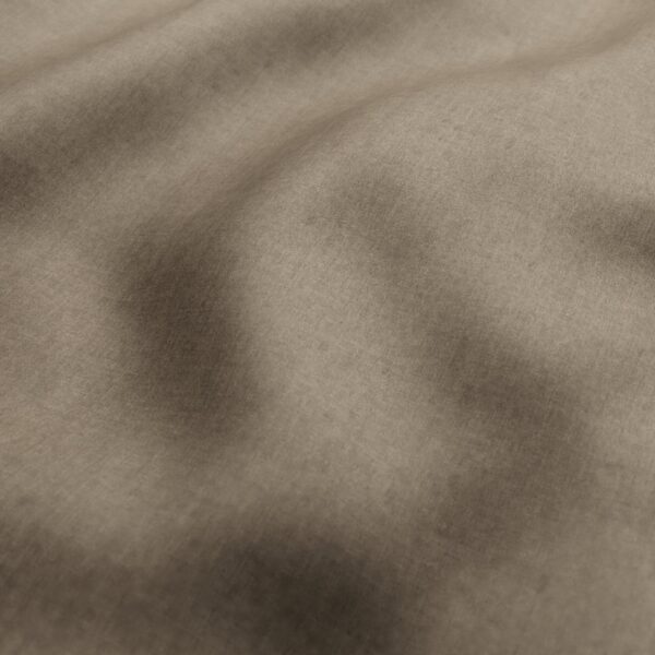 Fiora II Fabric - Driftwood by brown plain velvet-chenille fabric from Wemyss