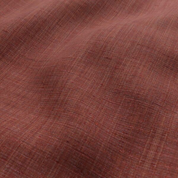 Yangtze Fabric - Cherry by red plain woven fabric from Wemyss