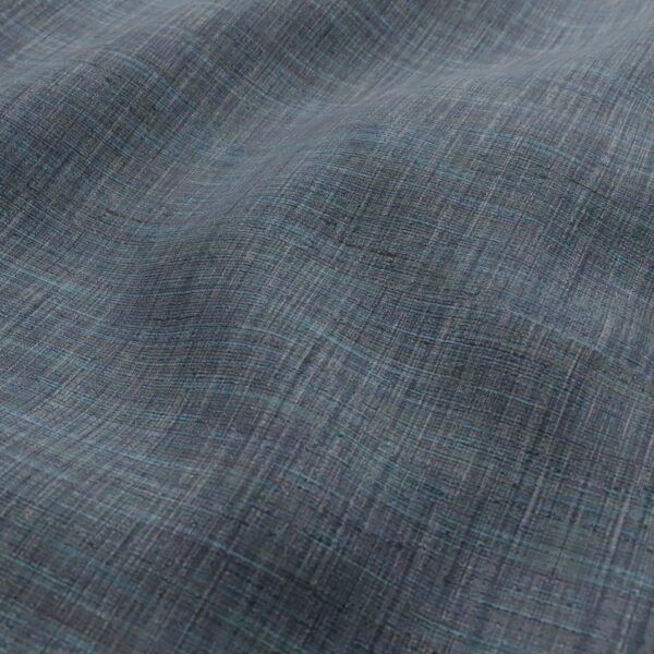 Yangtze Fabric - Peacock by blue plain woven fabric from Wemyss