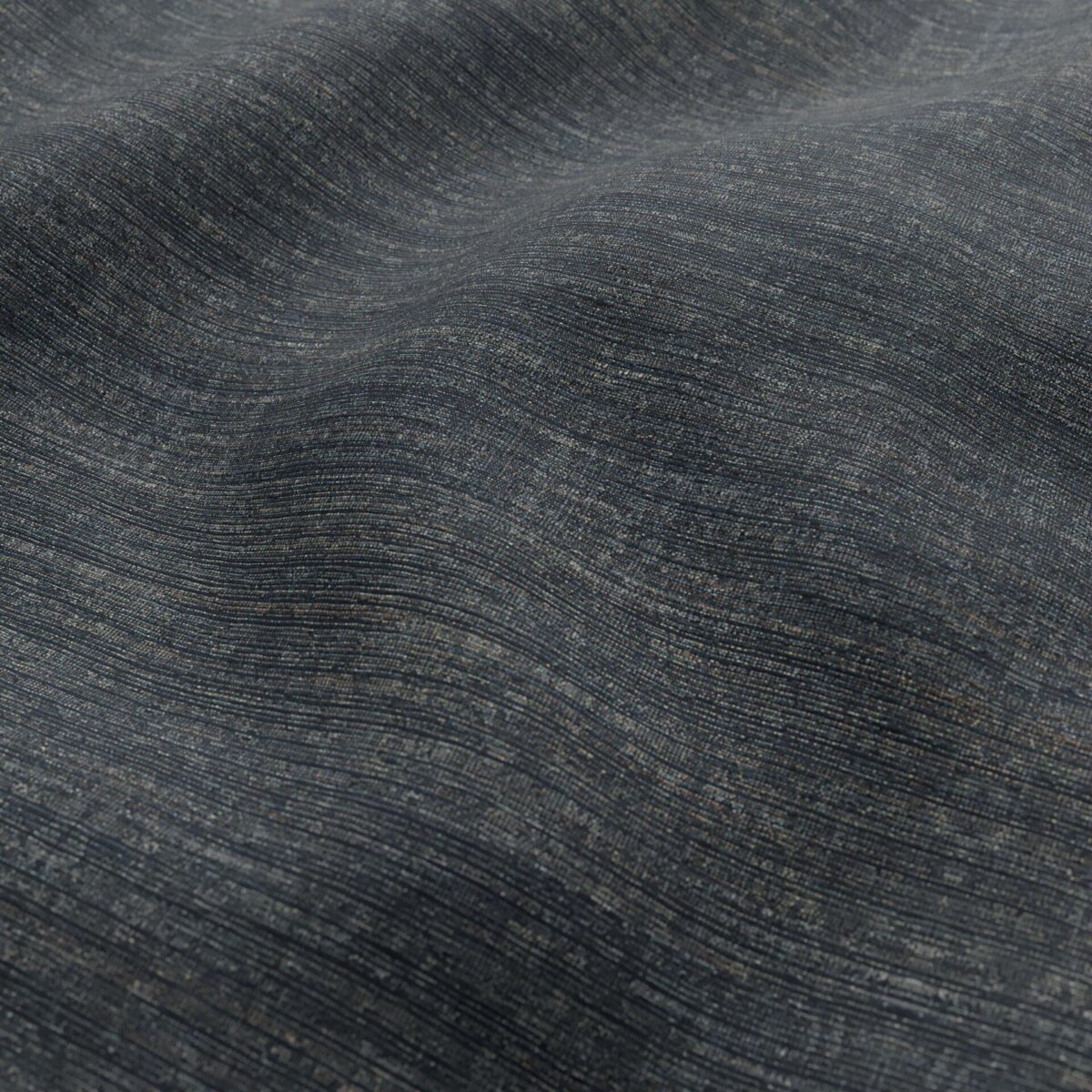 Yangtze Fabric - Soot by black-grey plain woven fabric from Wemyss