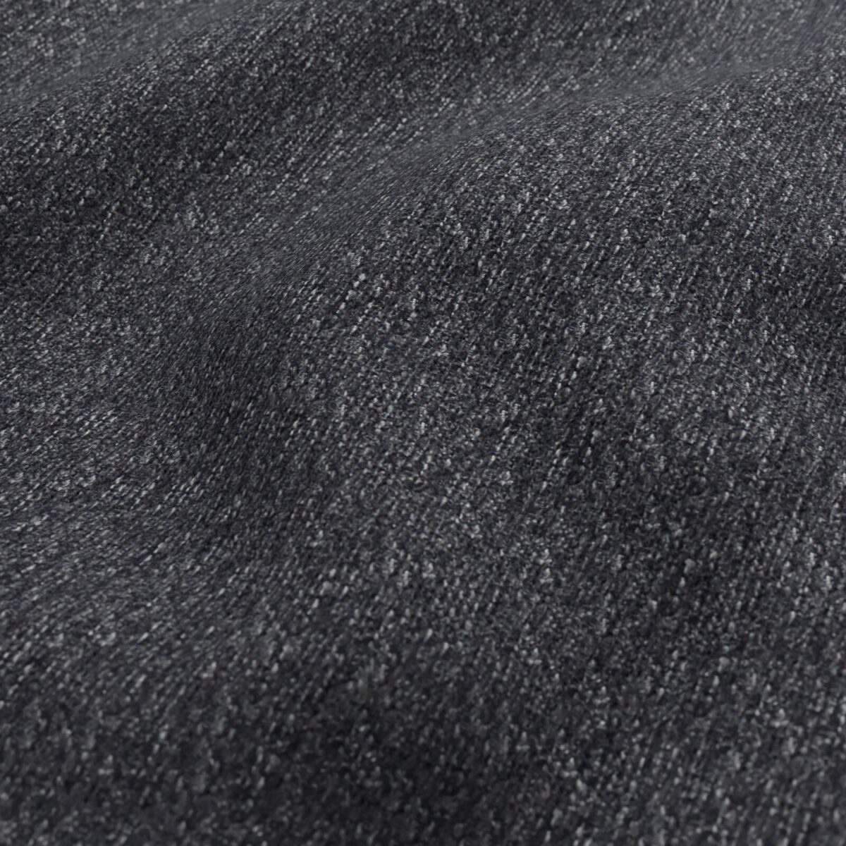 Brunswick Fabric - Charcoal by black-grey plain velvet-chenille fabric from Wemyss