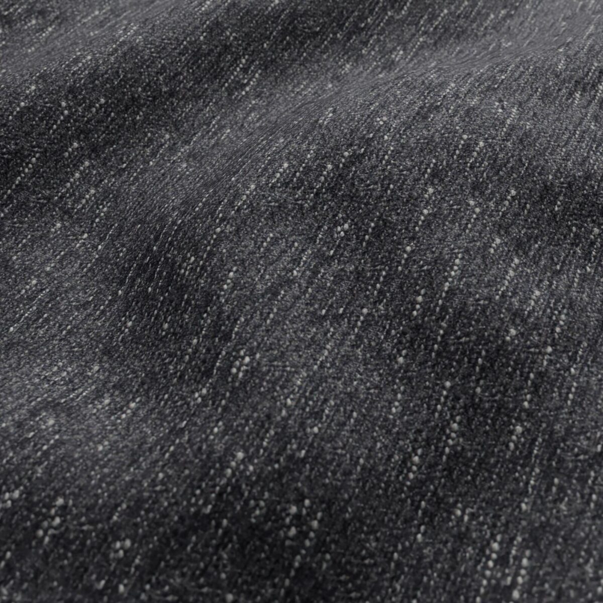 Brunswick Fabric - Ash by black-grey plain velvet-chenille fabric from Wemyss