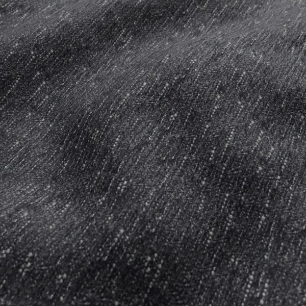 Brunswick Fabric - Ash by black-grey plain velvet-chenille fabric from Wemyss