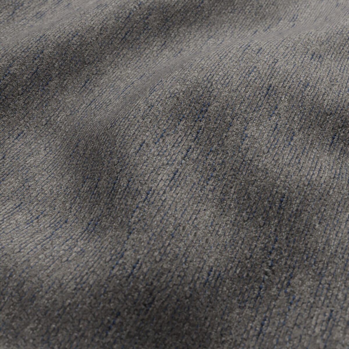 Brunswick Fabric - Slate Grey by blue plain velvet-chenille fabric from Wemyss
