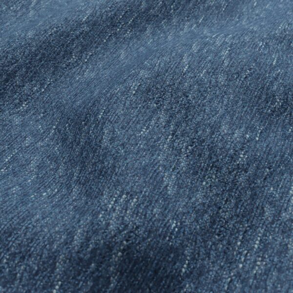 Brunswick Fabric - Ocean by blue plain velvet-chenille fabric from Wemyss