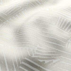 white geometric jacquard fabric from Wemyss
