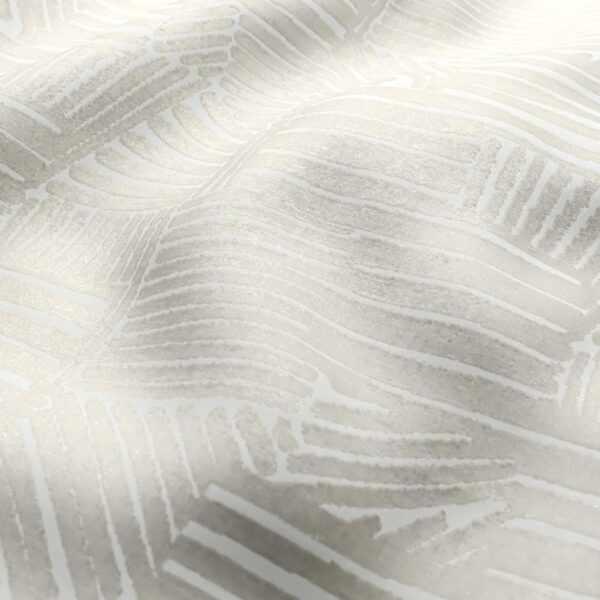 Pierre Fabric - Angora by white geometric jacquard fabric from Wemyss