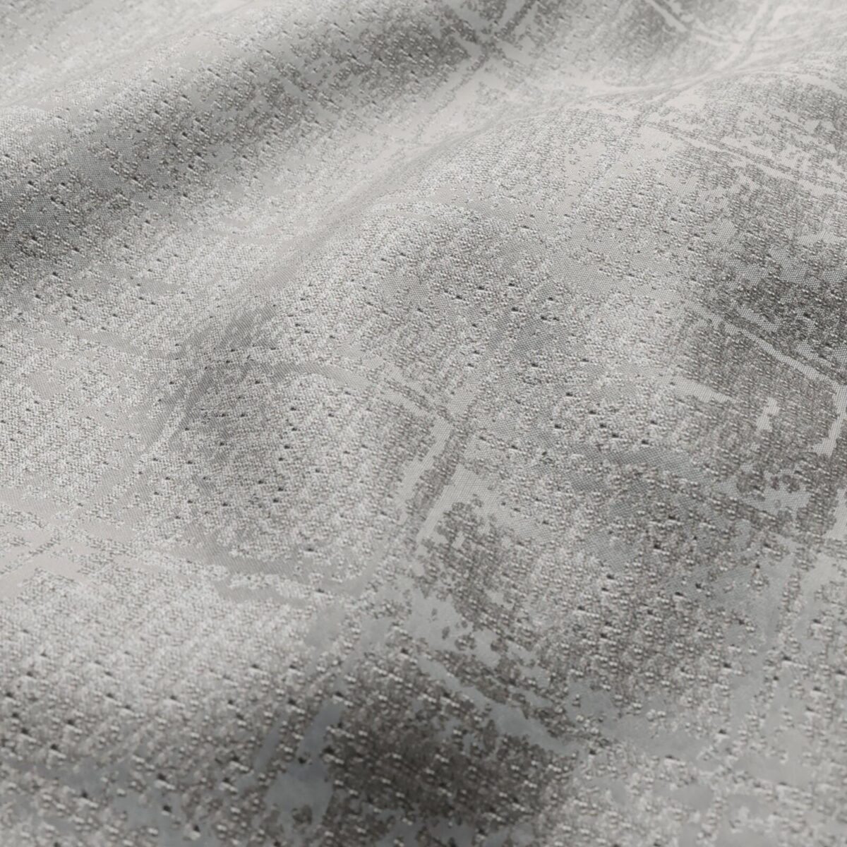 Torrens Fabric - Mercury by black-grey geometric jacquard fabric from Wemyss