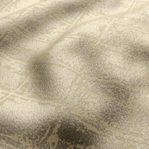 yellow geometric jacquard fabric from Wemyss
