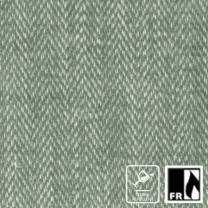 green striped jacquard fabric from Wemyss
