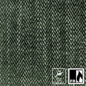 green striped jacquard fabric from Wemyss