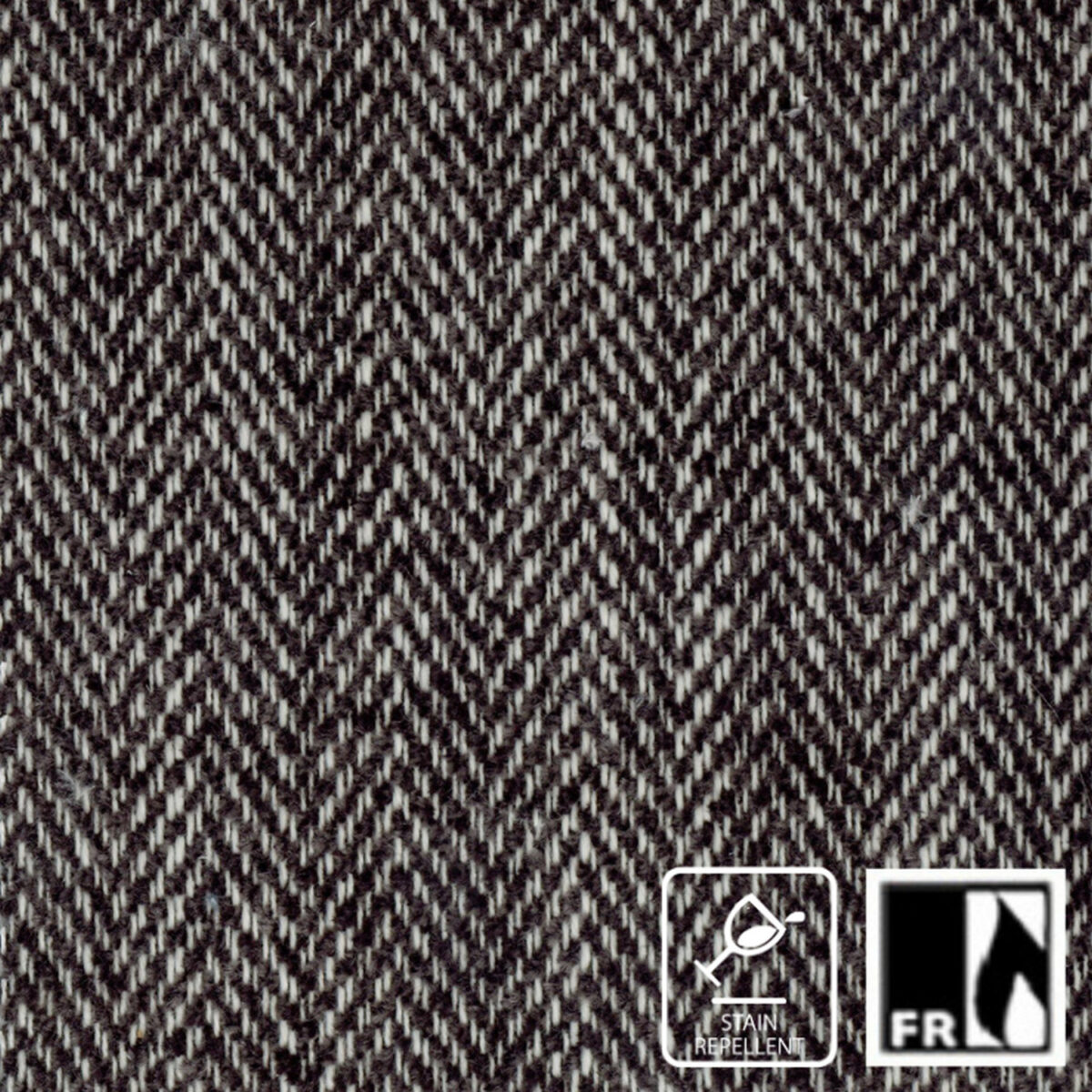 Moore Fabric - Onyx by black-grey striped jacquard fabric from Wemyss