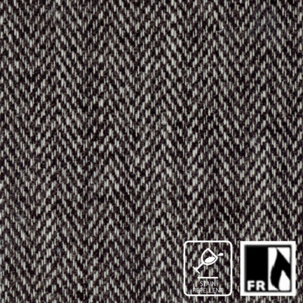 black-grey striped jacquard fabric from Wemyss