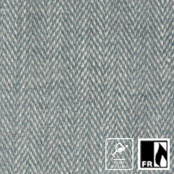 Moore Fabric - Shoal by blue striped jacquard fabric from Wemyss