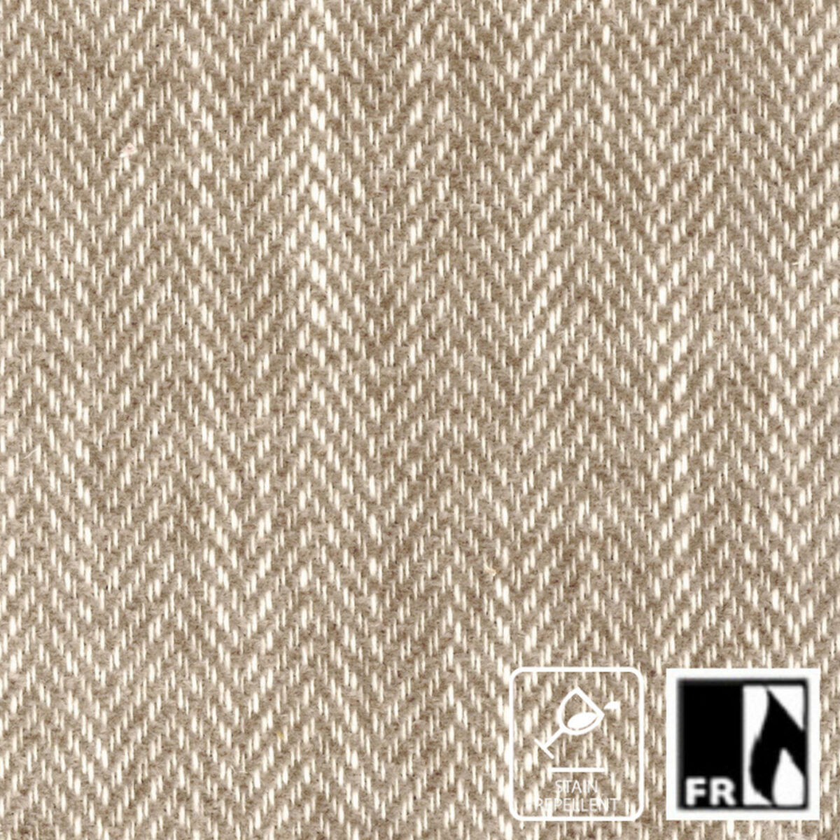 Moore Fabric - Latte by neutral striped jacquard fabric from Wemyss