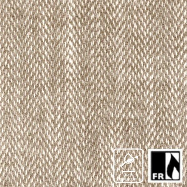 Moore Fabric - Latte by neutral striped jacquard fabric from Wemyss