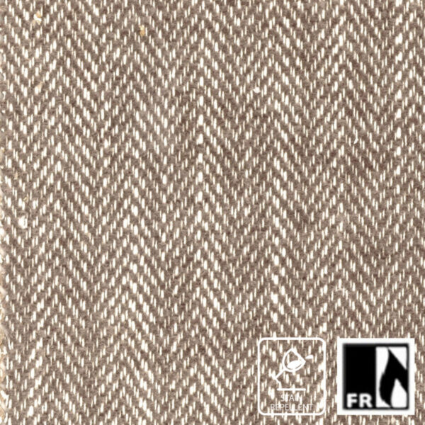 Moore Fabric - Cocoa by brown striped jacquard fabric from Wemyss