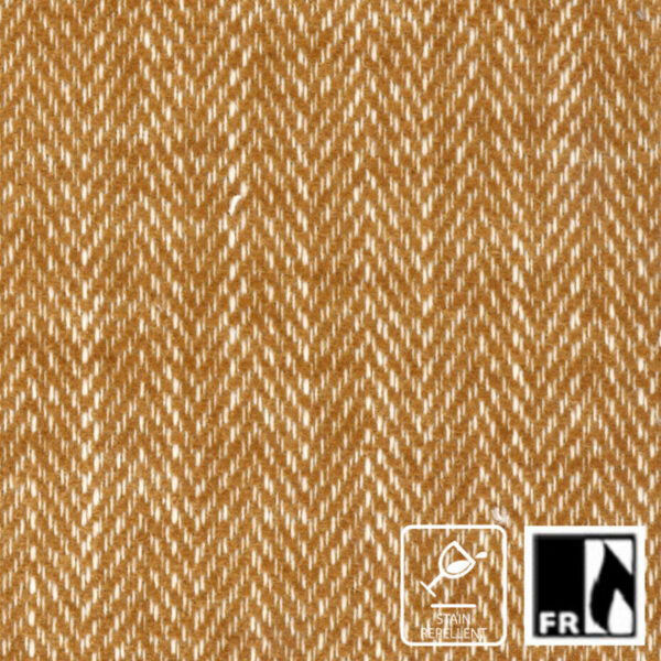 yellow striped jacquard fabric from Wemyss