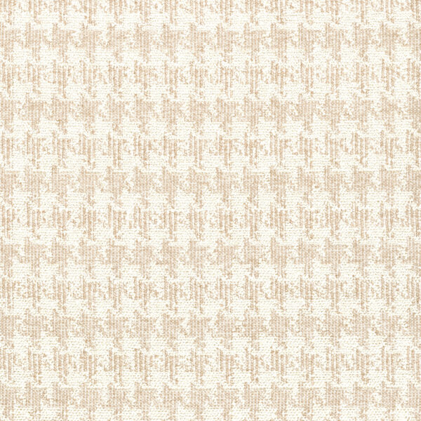 Polzeath Fabric - Champagne by white checked jacquard fabric from Wemyss