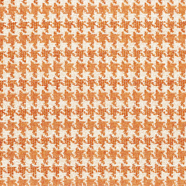 Polzeath Fabric - Tiger by orange checked jacquard fabric from Wemyss