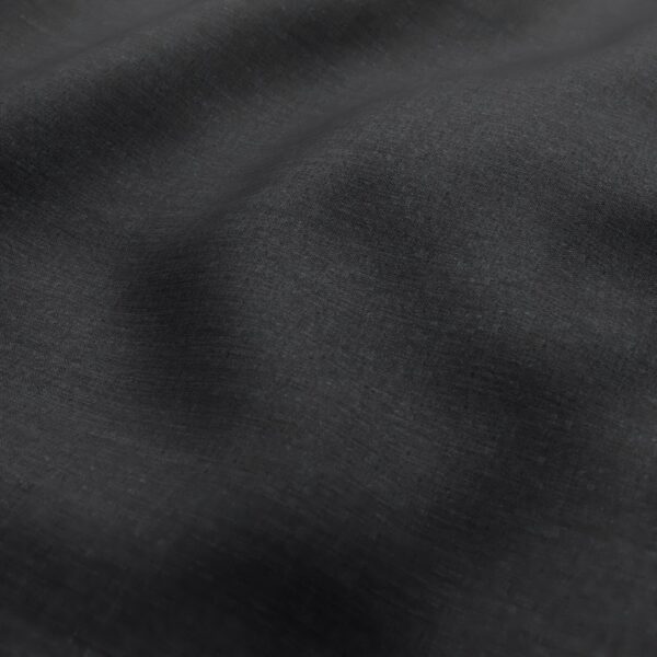Ramblas Fabric - Jet by black-grey plain woven fabric from Wemyss