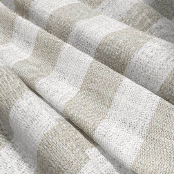 neutral striped voile-sheer fabric from Wemyss