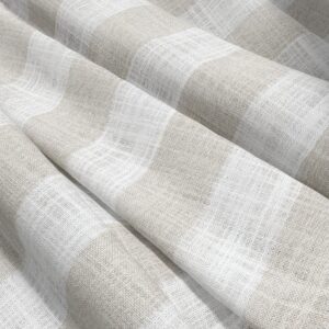neutral striped voile-sheer fabric from Wemyss