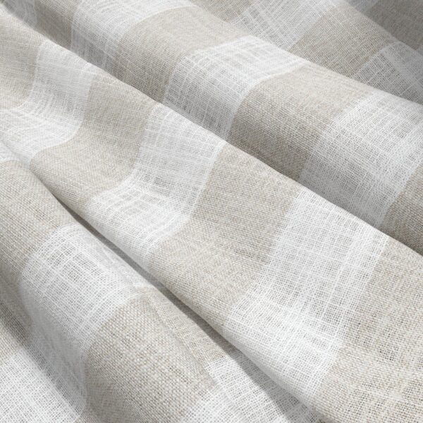Etta Fabric - Oat by neutral striped voile-sheer fabric from Wemyss