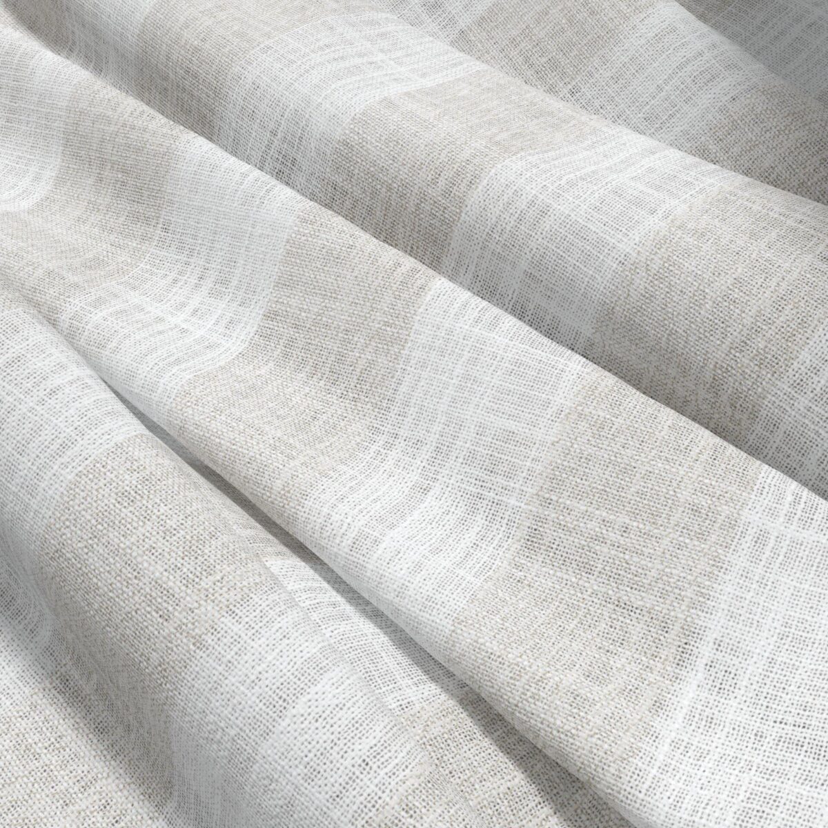 neutral striped voile-sheer fabric from Wemyss
