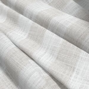 neutral striped voile-sheer fabric from Wemyss