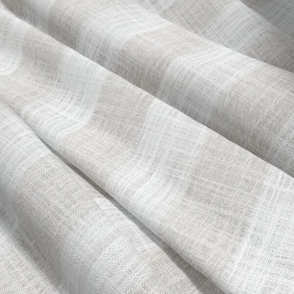 neutral striped voile-sheer fabric from Wemyss