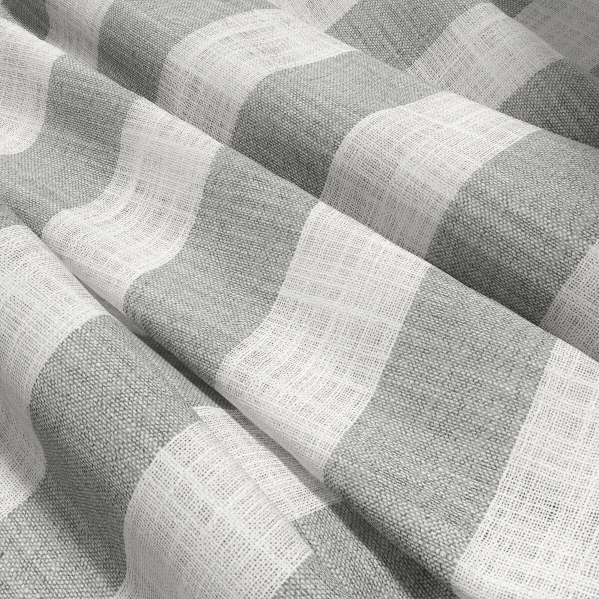 Etta Fabric - Granite by black-grey striped voile-sheer fabric from Wemyss