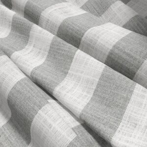 black-grey striped voile-sheer fabric from Wemyss