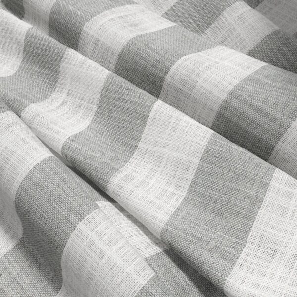 Etta Fabric - Granite by black-grey striped voile-sheer fabric from Wemyss