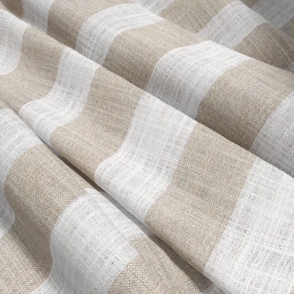 brown striped voile-sheer fabric from Wemyss