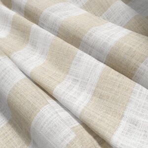neutral striped voile-sheer fabric from Wemyss