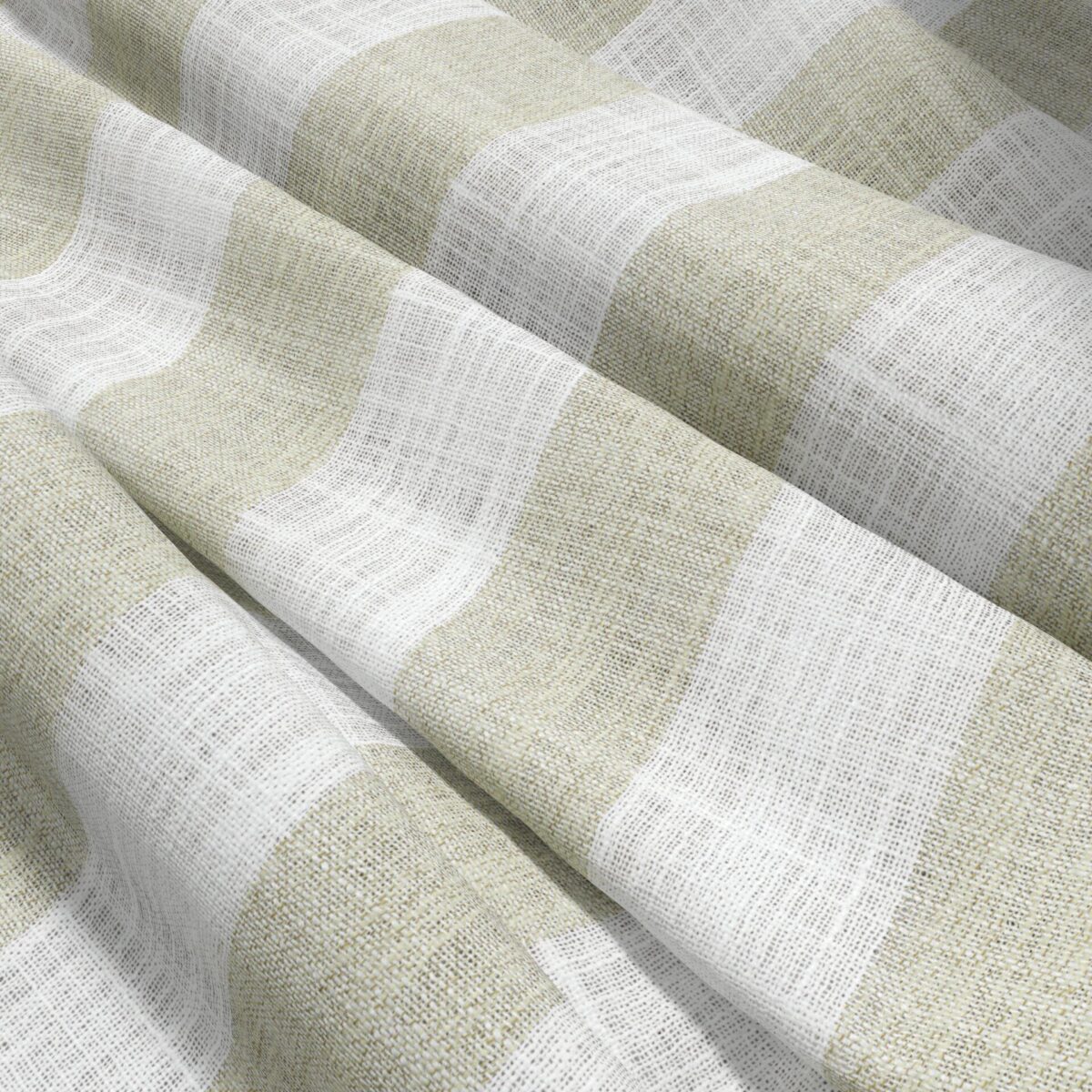 Etta Fabric - Lime Sorbet by green striped voile-sheer fabric from Wemyss