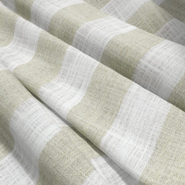 Etta Fabric - Lime Sorbet by green striped voile-sheer fabric from Wemyss