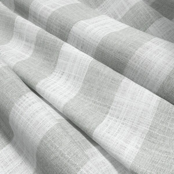 Etta Fabric - Seasage by green striped voile-sheer fabric from Wemyss