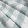 blue striped voile-sheer fabric from Wemyss
