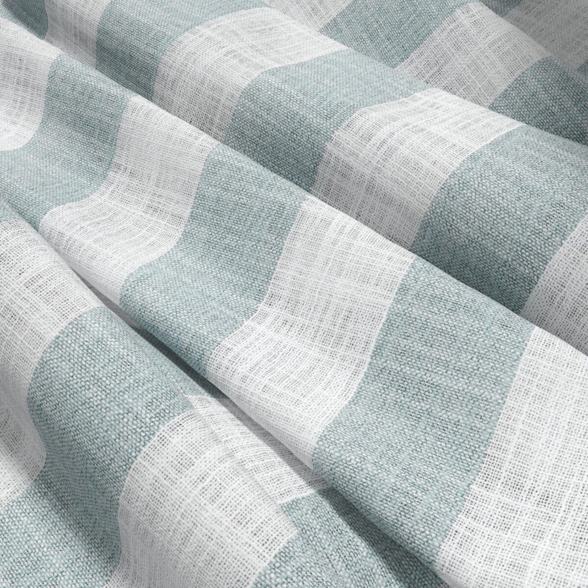 Etta Fabric - Lagoon by blue striped voile-sheer fabric from Wemyss