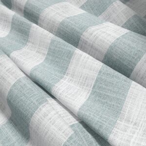 blue striped voile-sheer fabric from Wemyss