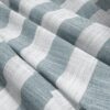 blue striped voile-sheer fabric from Wemyss