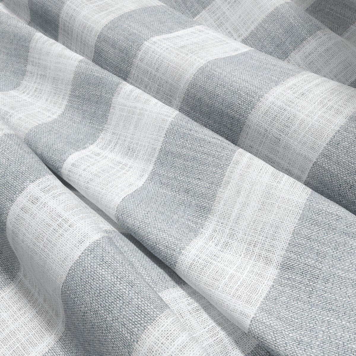 blue striped voile-sheer fabric from Wemyss