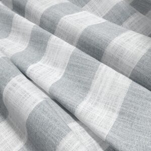 blue striped voile-sheer fabric from Wemyss